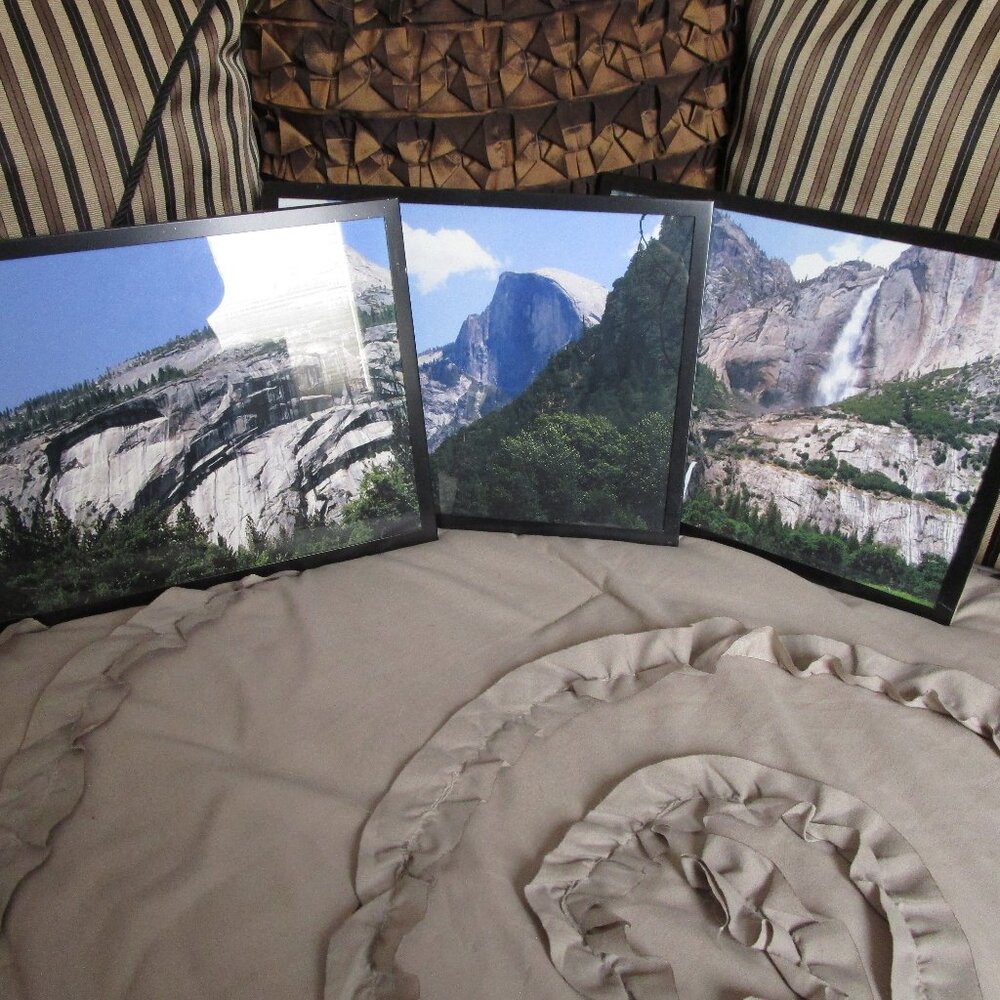 lot of framed souvenir photographs